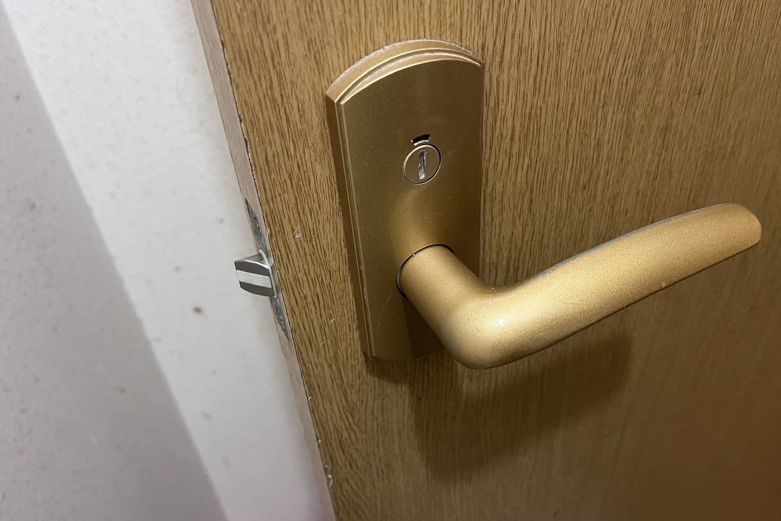 交換後のトイレの鍵【NAGASAWA】（ラッチ）