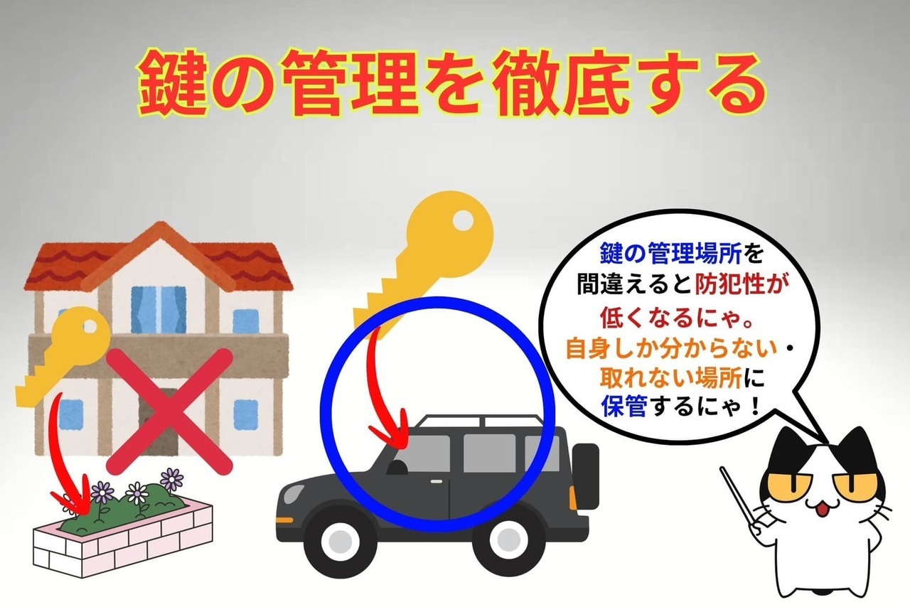 鍵の管理を徹底する