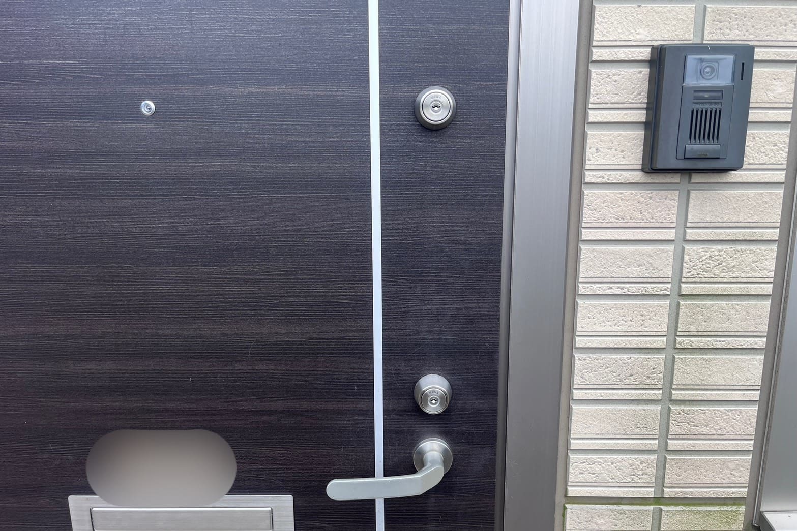 交換前の玄関の鍵【MIWA】（U9シリンダー）（鍵紛失）