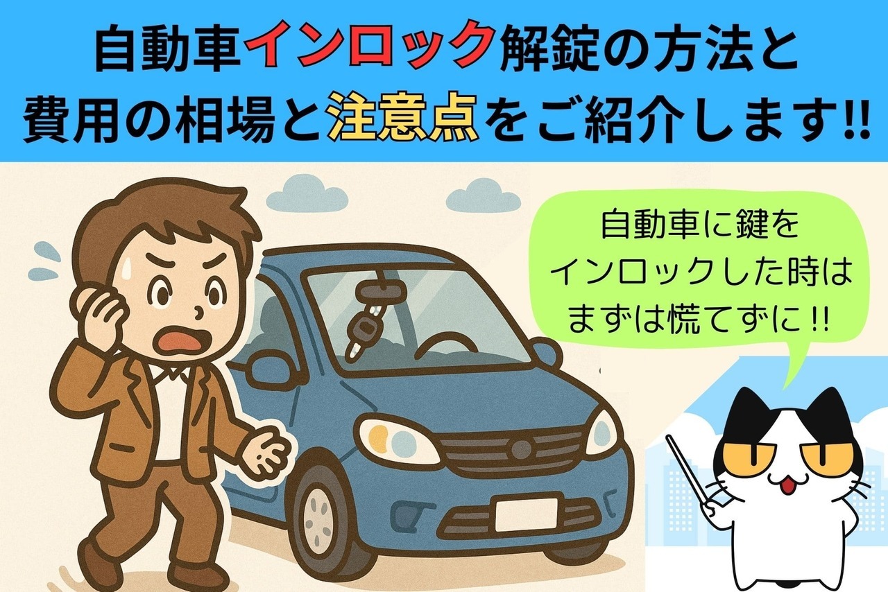 自動車インロック解錠の方法と費用の相場と注意点をご紹介！