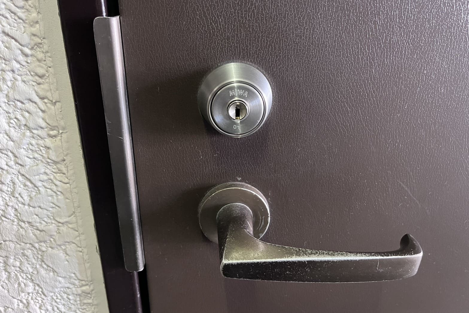 交換後の玄関の鍵【FUKI】（ディンプルキー）