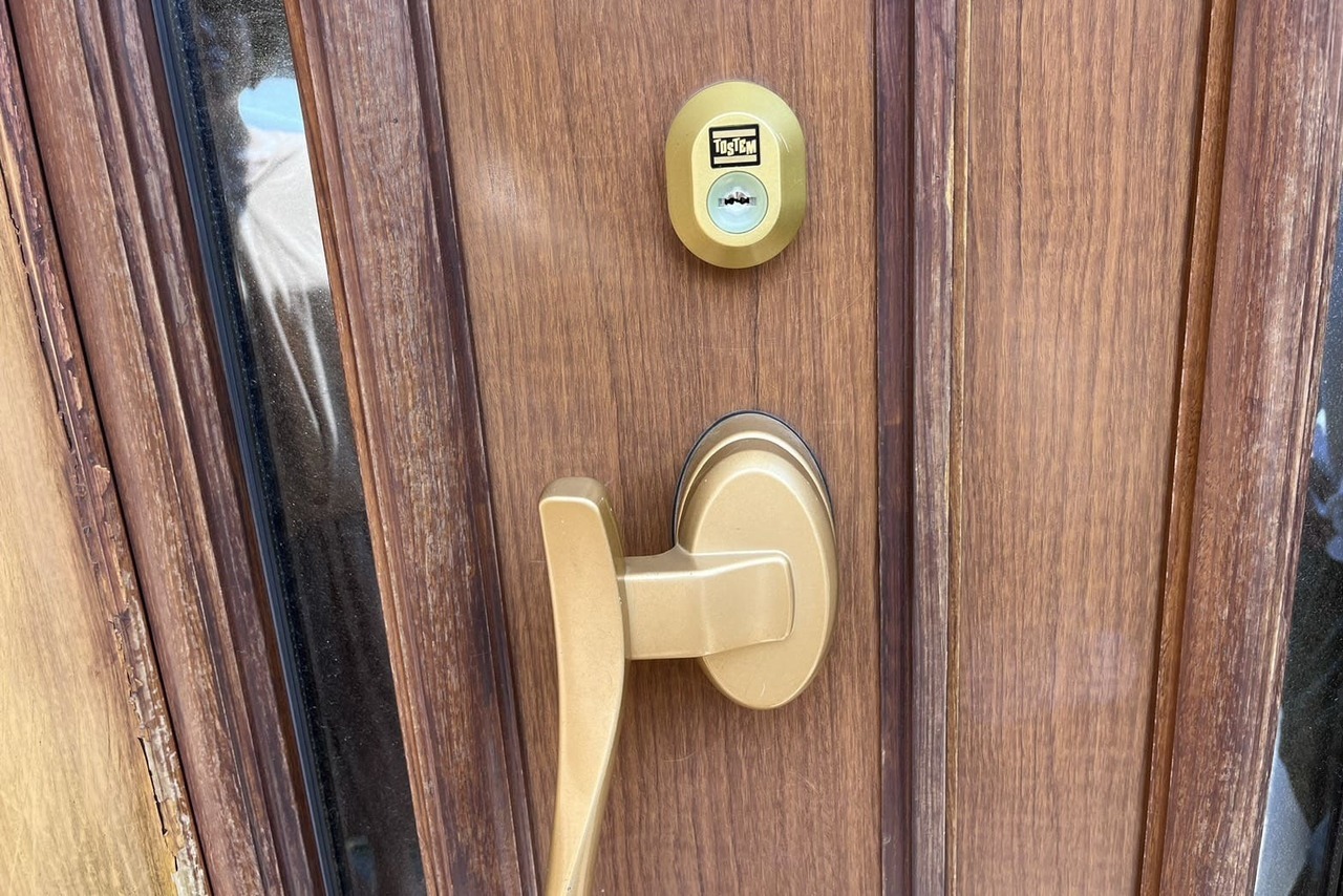 相模原市中央区にて戸建の玄関の鍵交換のご依頼【MIWA】（U9シリンダー）