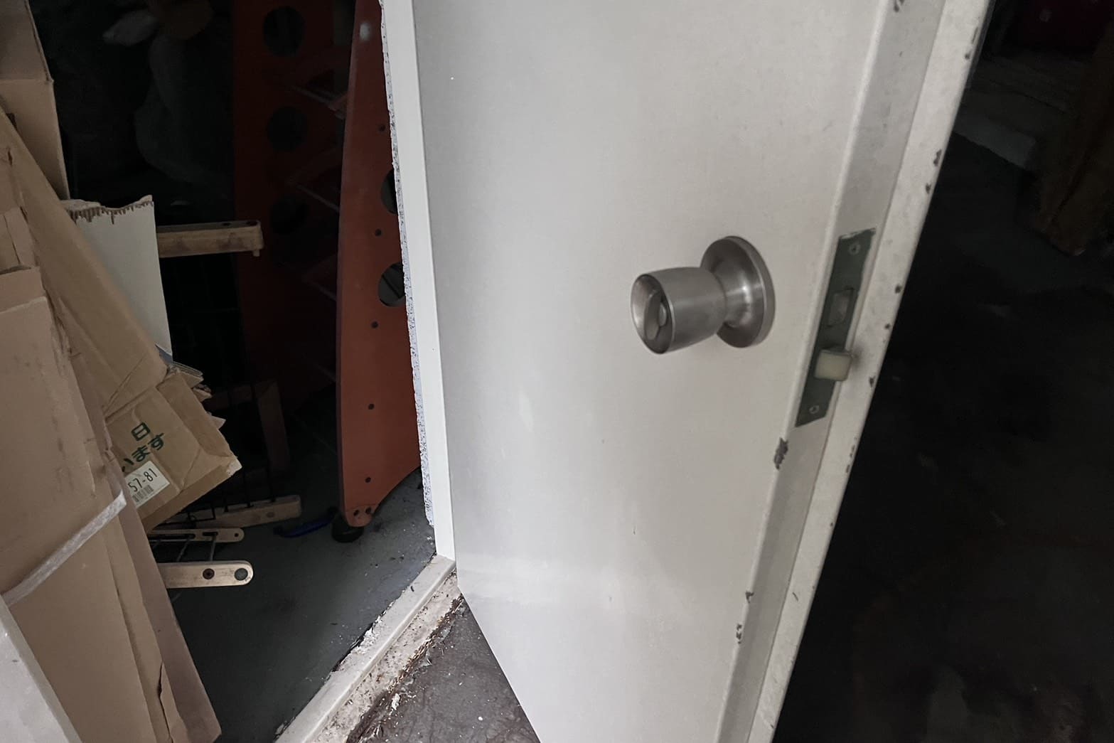 解錠後の倉庫の鍵（ピッキングにて解錠成功）