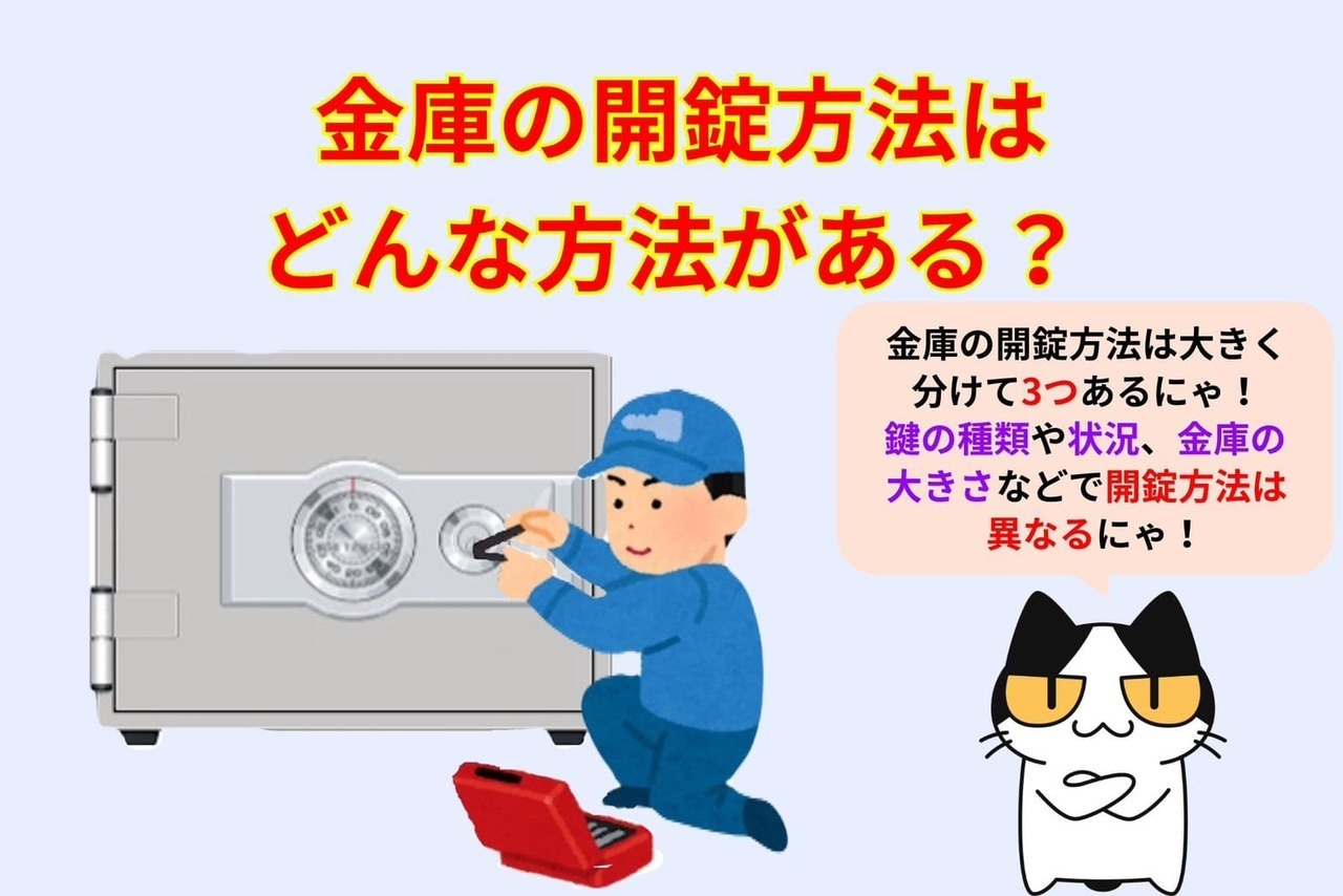 金庫の開錠はどんな開錠方法？