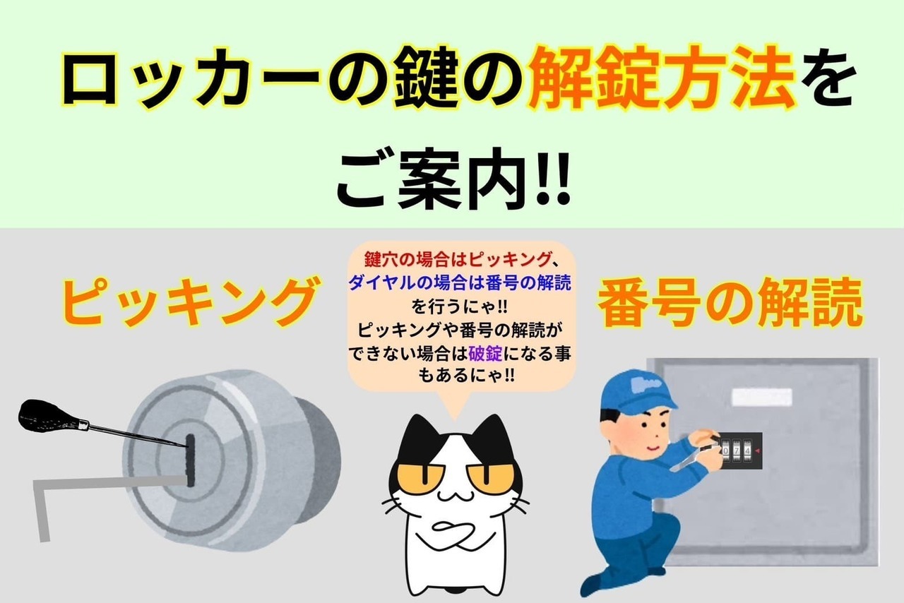 ロッカーの鍵の解錠方法をご案内‼︎