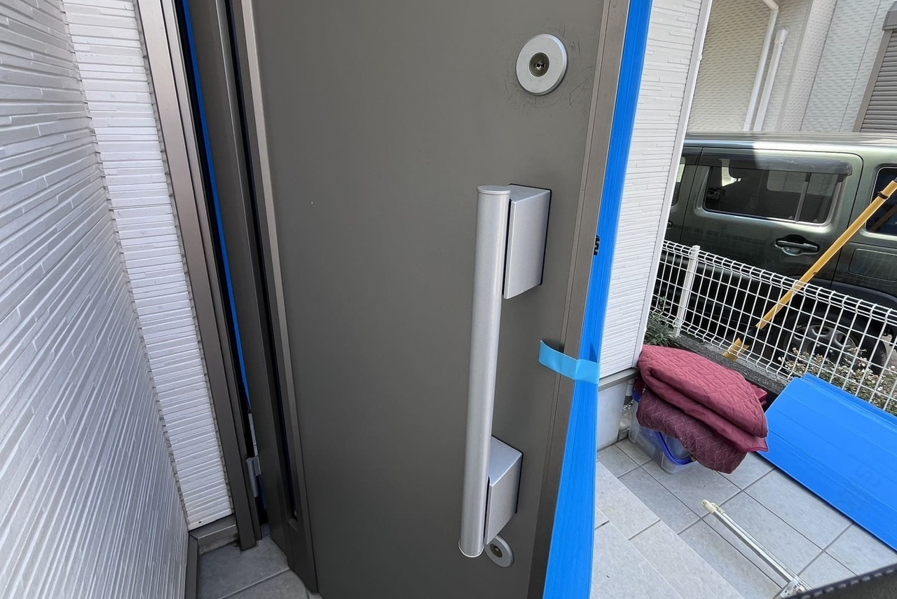 相模原市中央区にて戸建の玄関の鍵交換のご依頼【MIWA】（ディンプルキー）（コア交換）