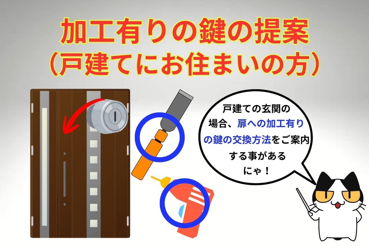 ④加工が必要な鍵の提案（戸建）