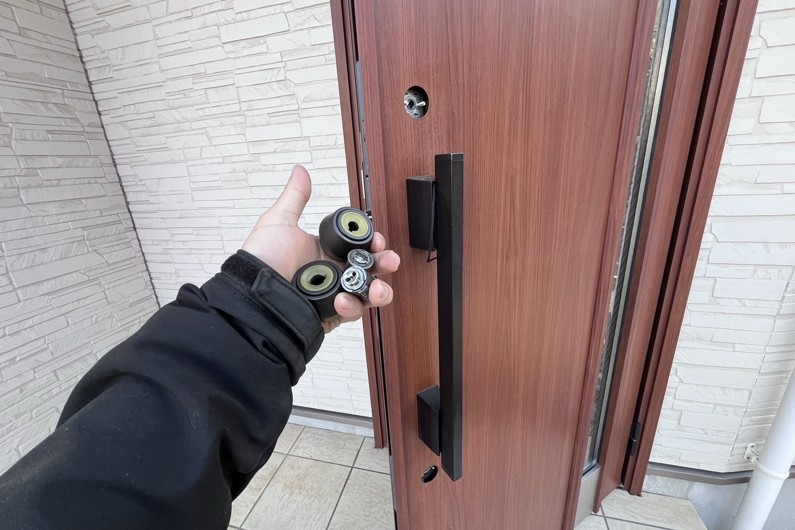 ２箇所のシリンダー交換