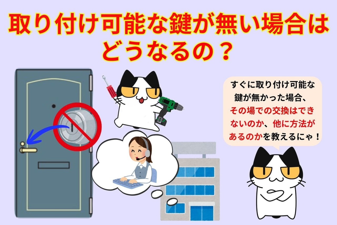 取り付けられる鍵が無かった場合は？