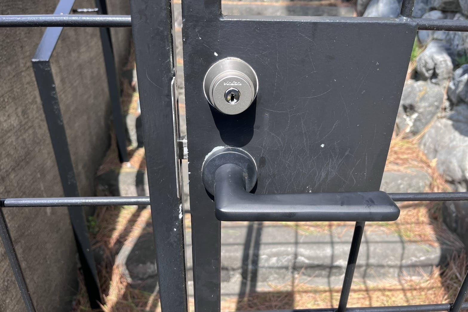 交換後の門扉の鍵【dormakaba】（KABA ACE）（ディンプルキー）