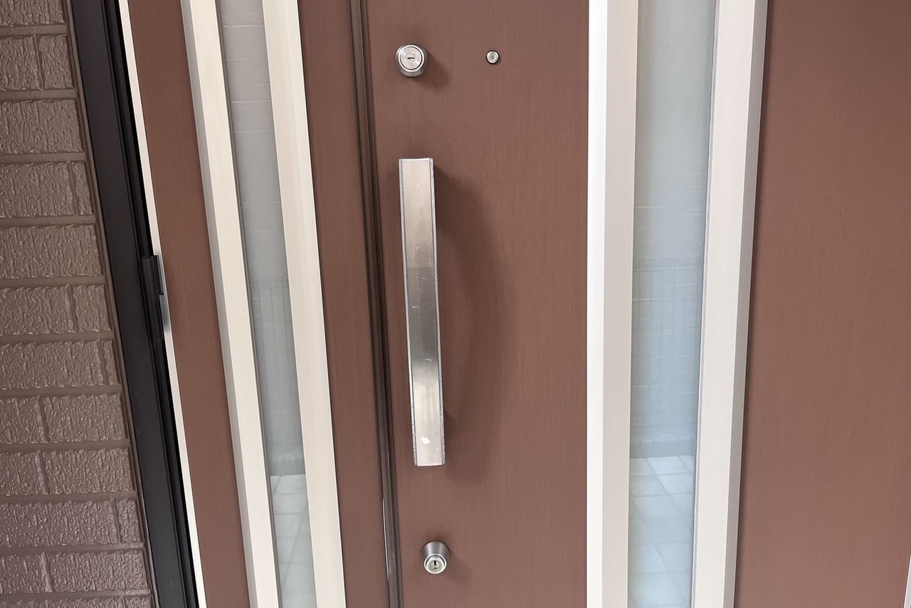 相模原市中央区にて戸建の玄関の鍵交換のご依頼【FUKI】（ディンプルキー）（コア交換）