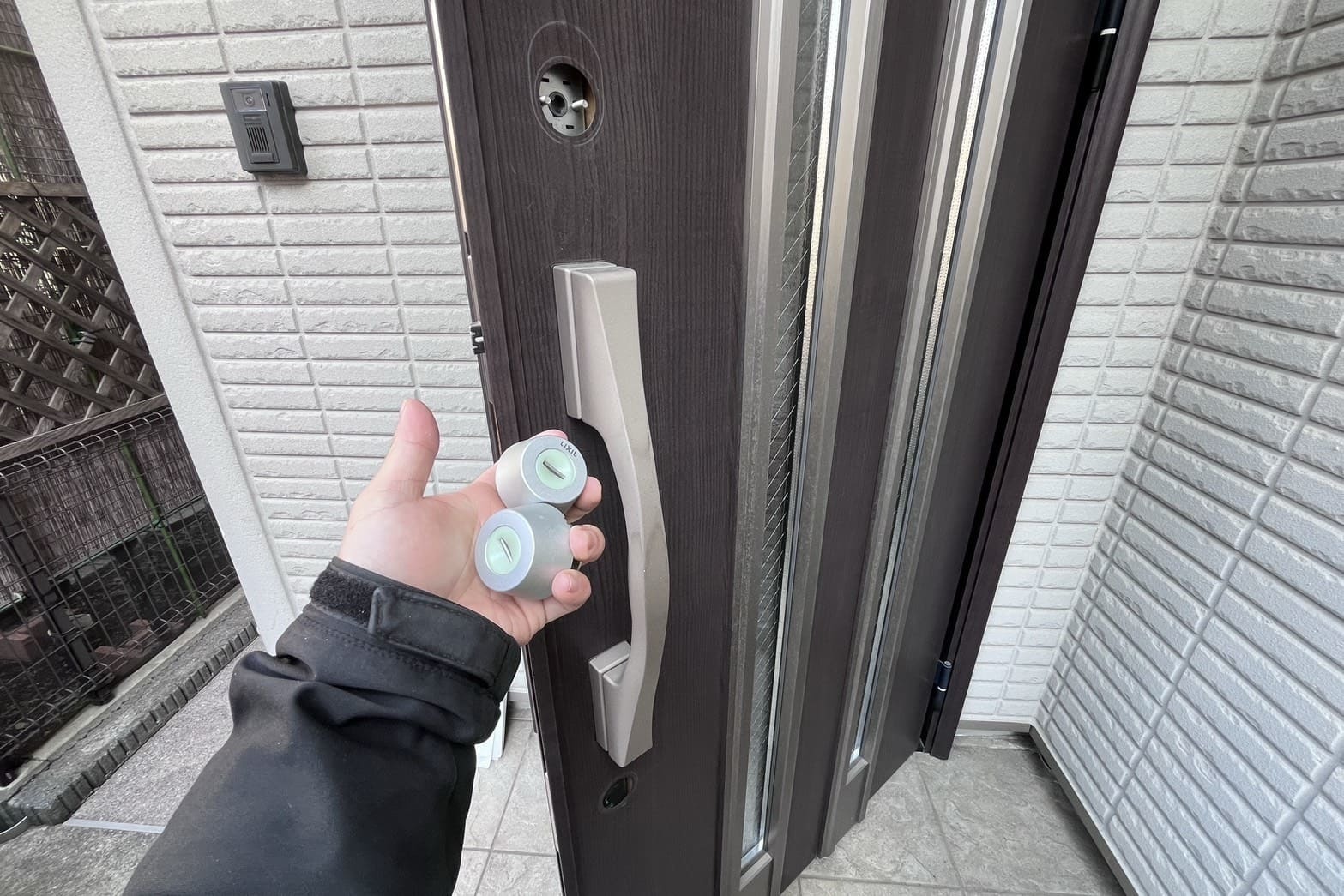 2箇所のシリンダーを交換