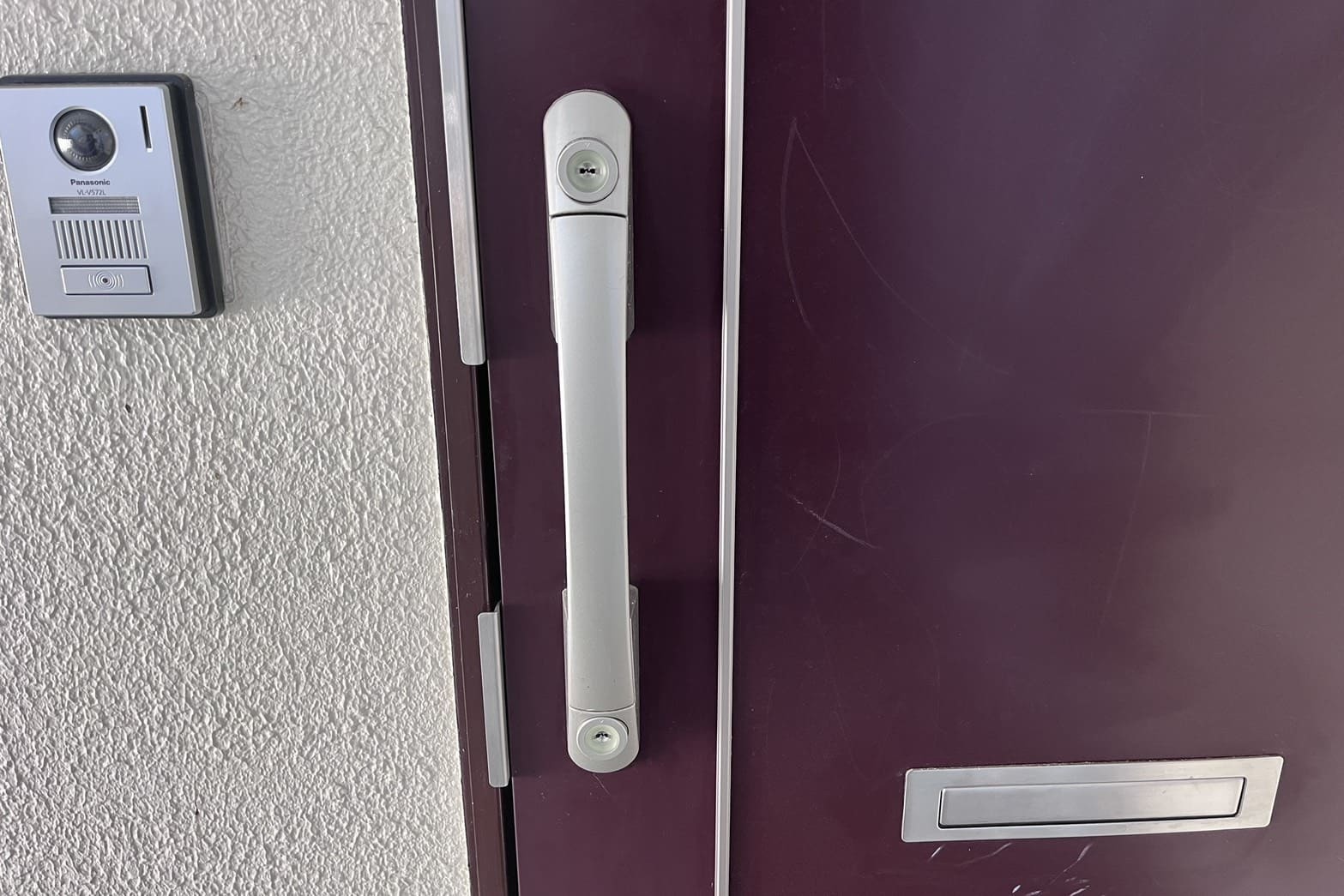 交換前の玄関の鍵【MIWA】（ディンプルキー）（鍵紛失）