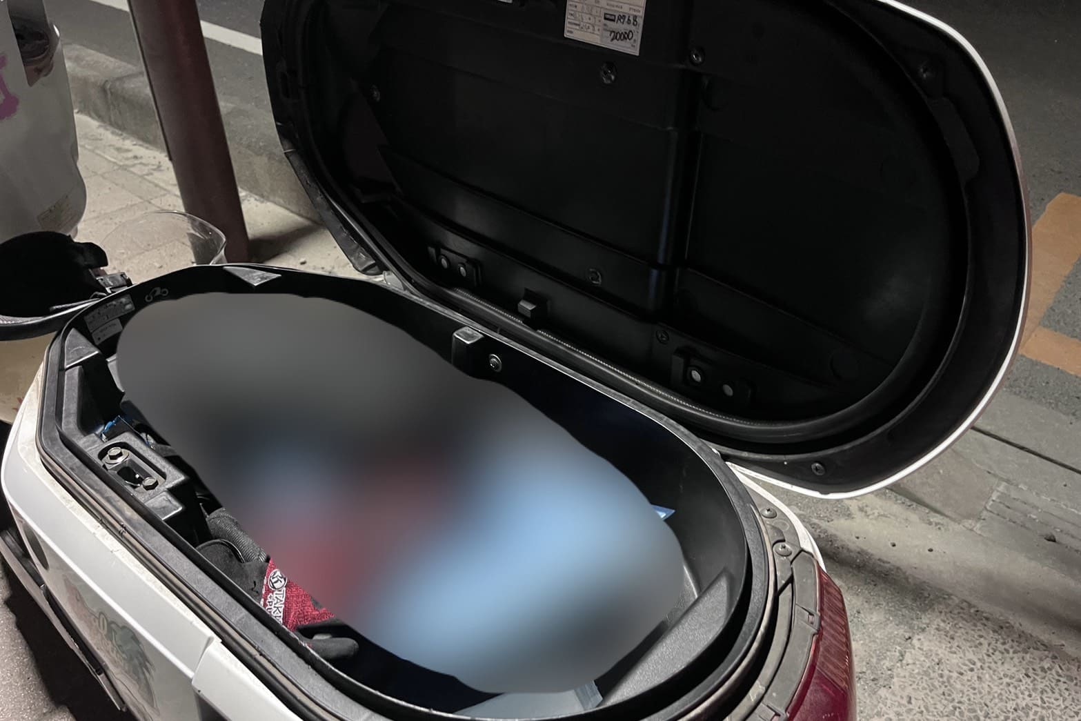 解錠後のバイク（特殊解錠）