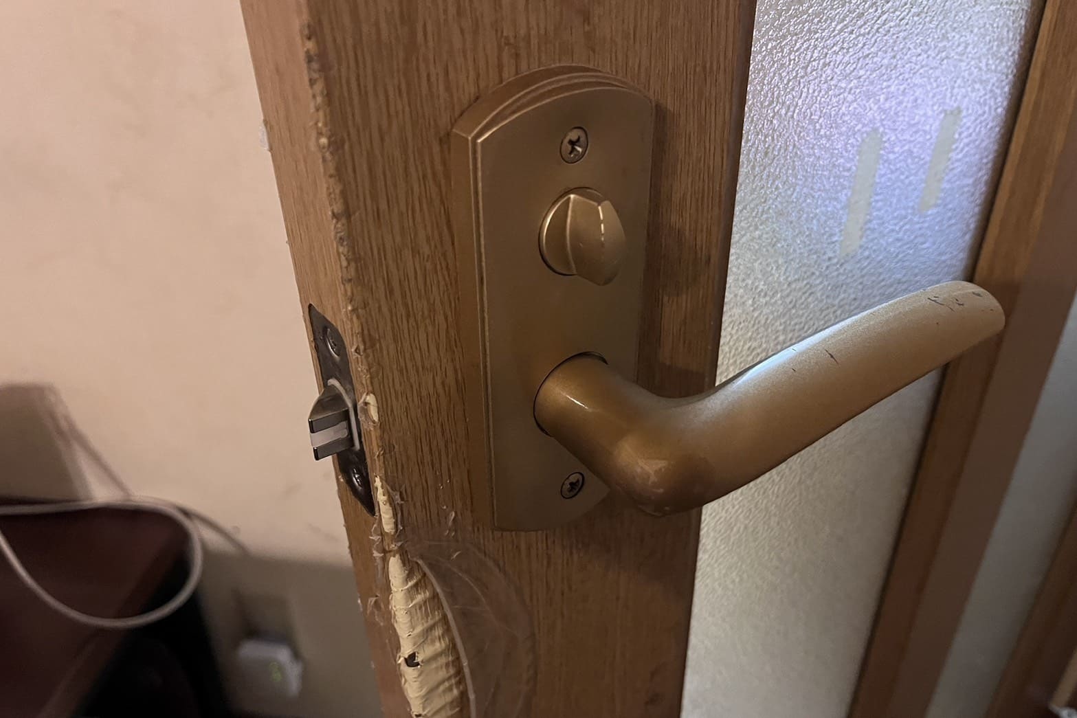 交換後の室内扉の鍵【NAGASAWA】（ラッチ）