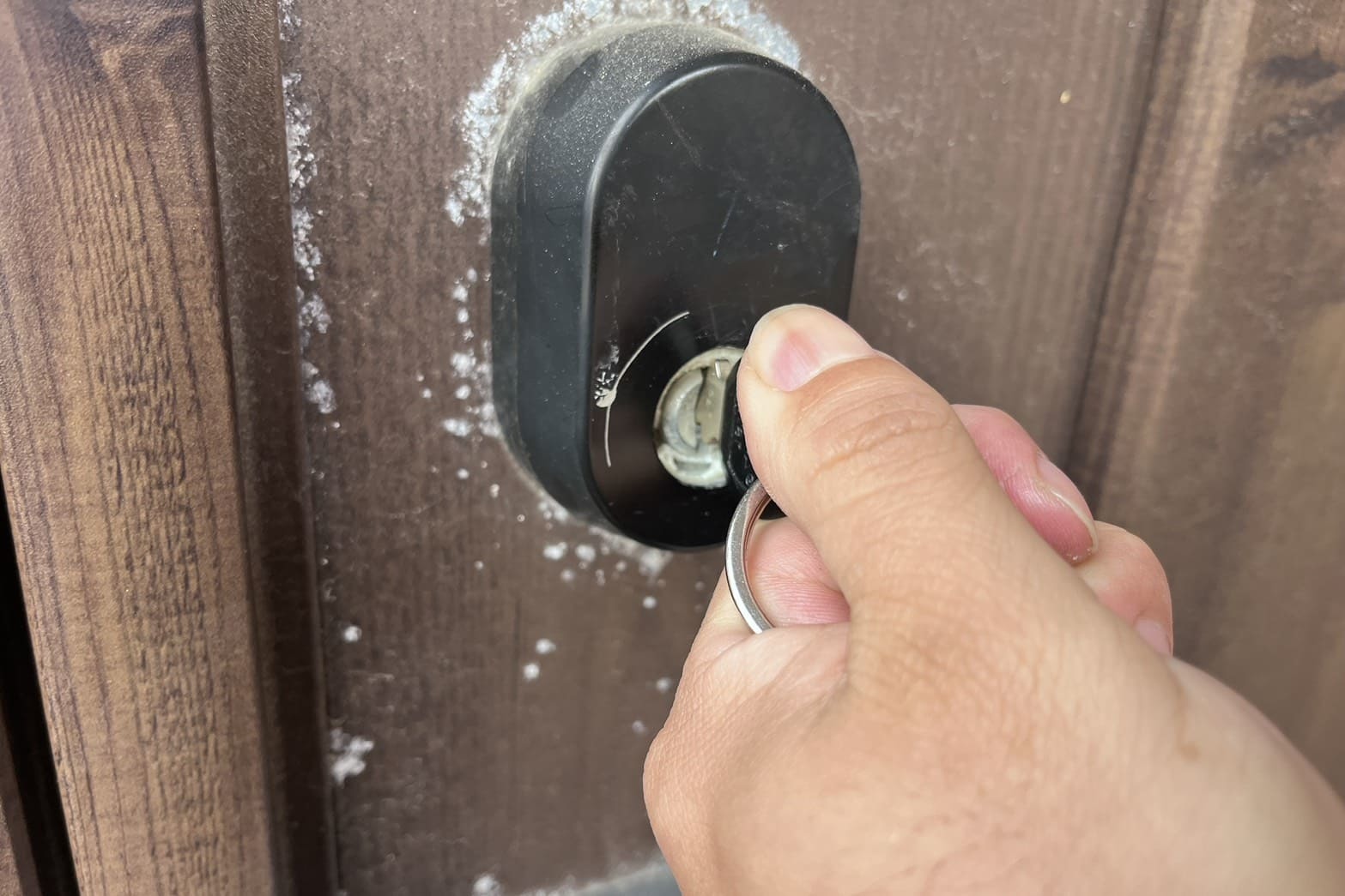 修理前の玄関の鍵【dormakaba】（KABA STAR NEO）（鍵が回らない）