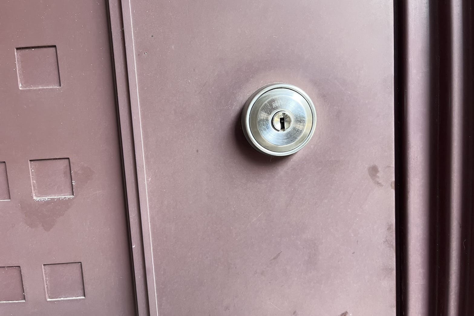 交換後の玄関の鍵【FUKI】（ディンプルキー）