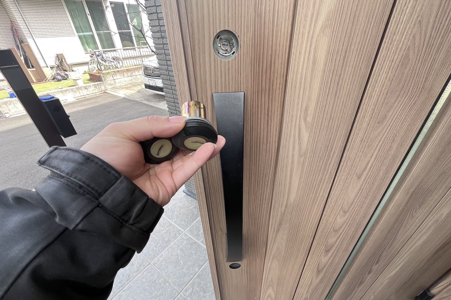 2箇所のシリンダーを同じタイプのシリンダーと交換
