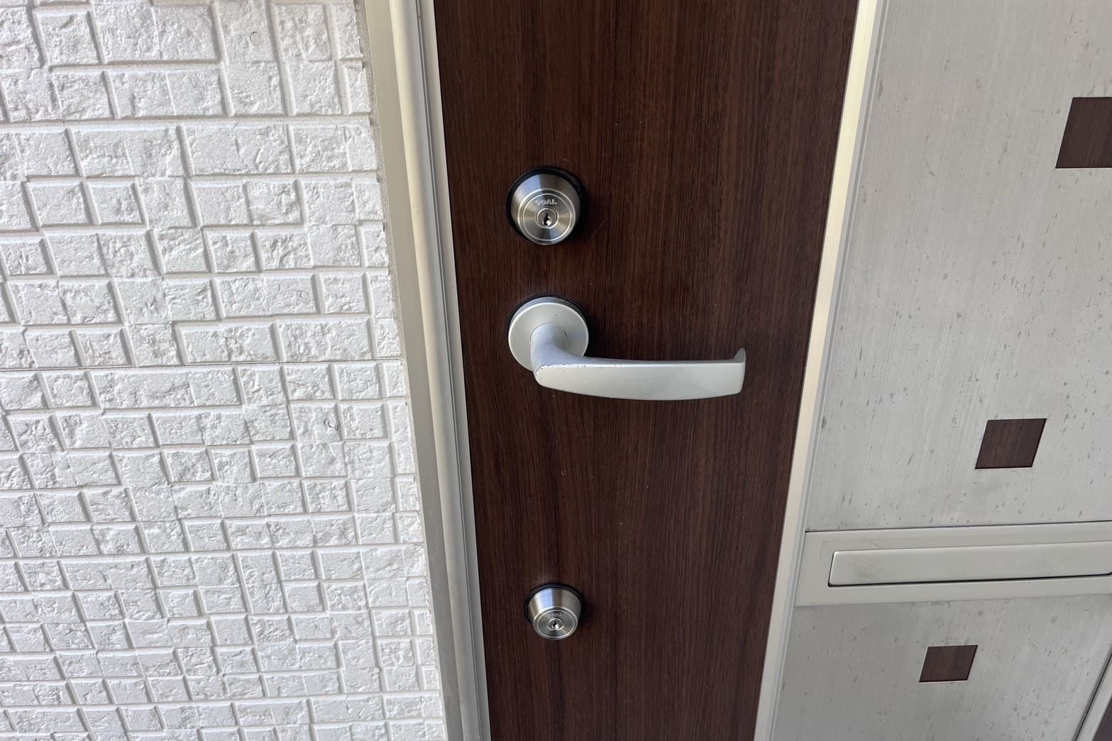 交換後の玄関の鍵【GOAL】（刻みキー）