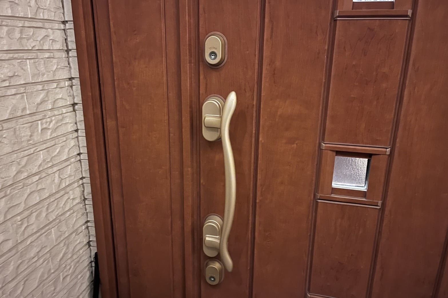 交換後の玄関の鍵【MIWA】（ディンプルキー）