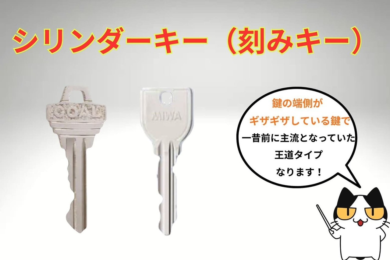 シリンダーキー（刻みキー）