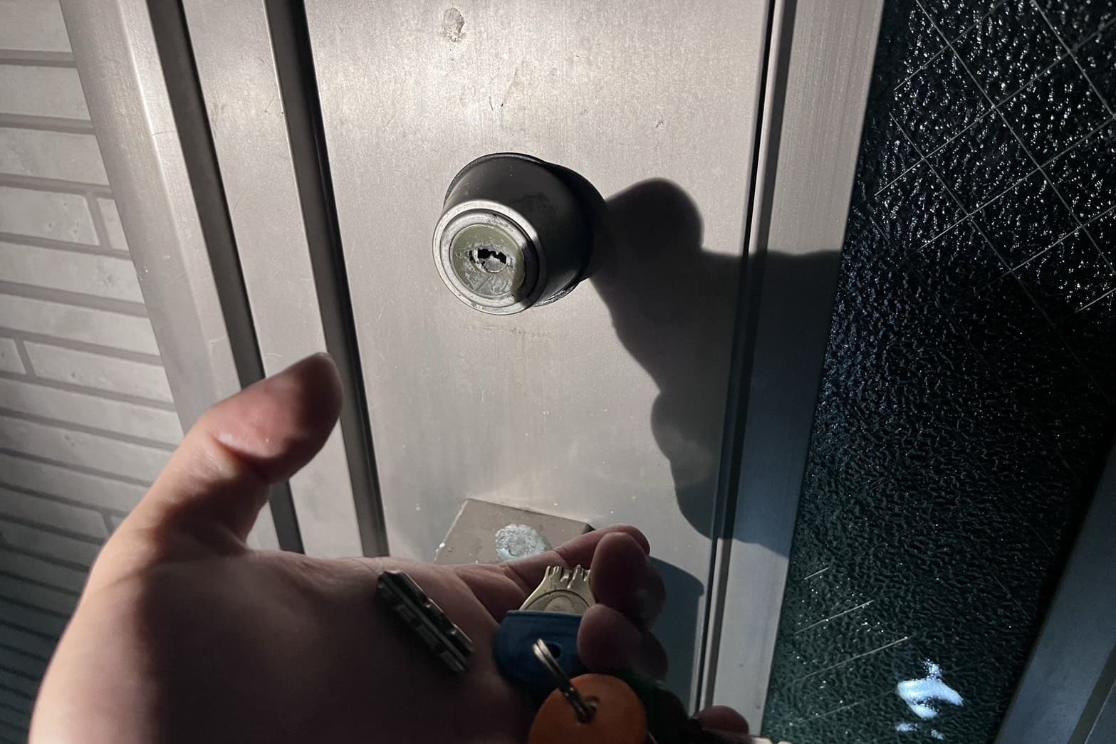 解錠前の玄関の鍵【MIWA】（ディンプルキー）（ピッキング不可）