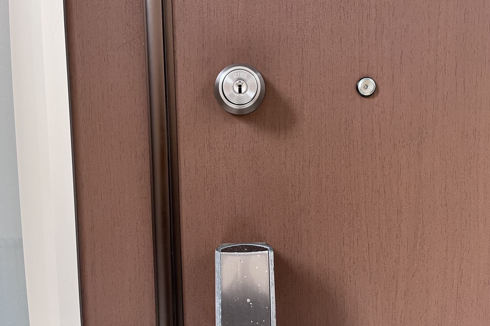 交換後の玄関の鍵【FUKI】（ディンプルキー）