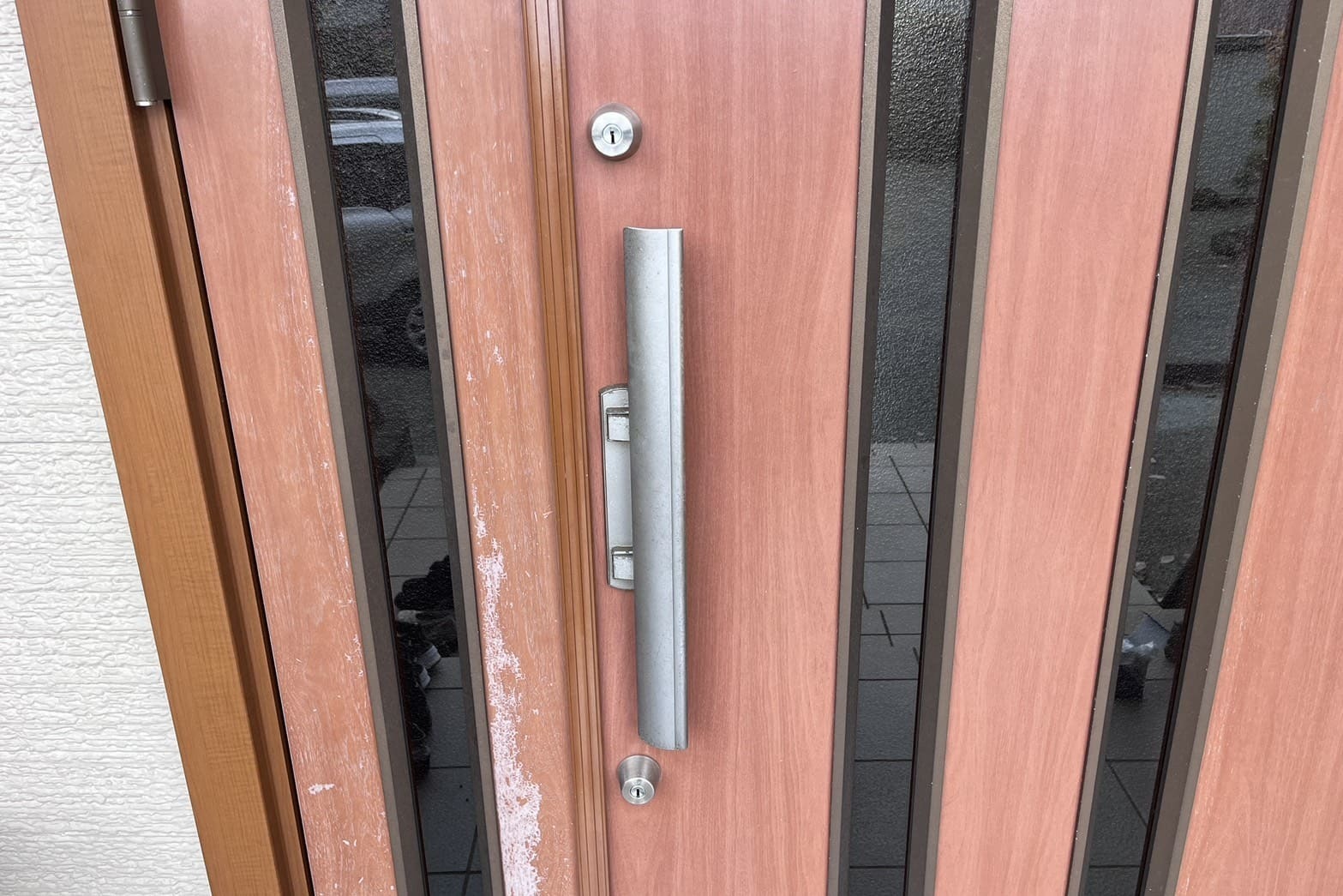 交換前の玄関の鍵【GOAL】（ディンプルキー）（鍵の調子が悪い）