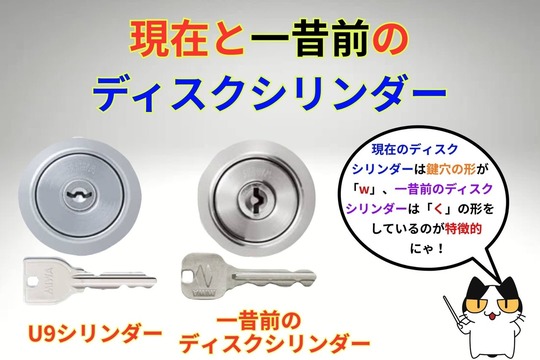 現在と一昔前のディスクシリンダー比較