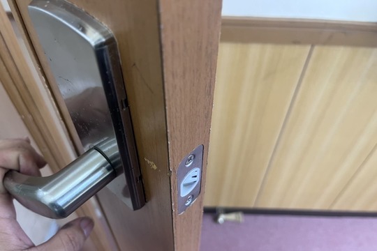 交換後の室内扉の鍵【GIKEN】(ラッチ)