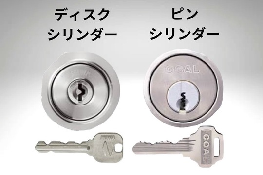 ディスクシリンダーとピンシリンダー
