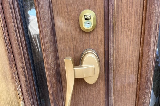 相模原市中央区にて戸建の玄関の鍵交換のご依頼【MIWA】（U9シリンダー）