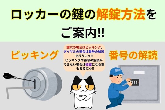 ロッカーの鍵の解錠方法をご案内‼︎