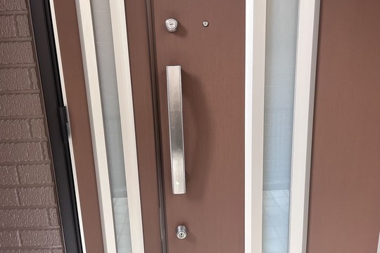 相模原市中央区にて戸建の玄関の鍵交換のご依頼【FUKI】（ディンプルキー）（コア交換）