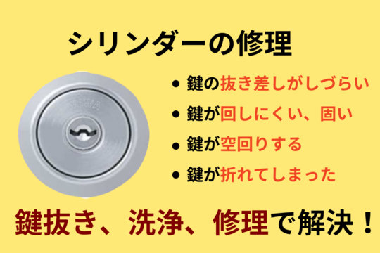 錠ケースの修理では洗浄、修理を行います！