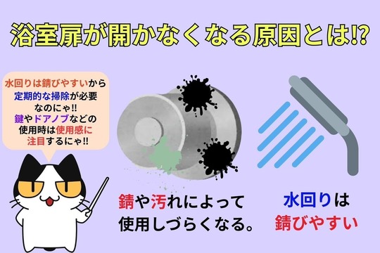 浴室扉が開かなくなる原因とは⁉︎