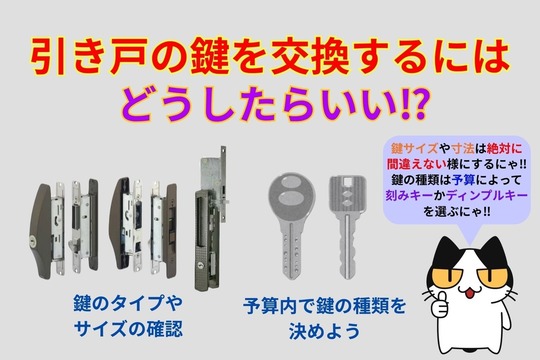 引き戸の鍵を交換するにはどうしたらいい⁉︎