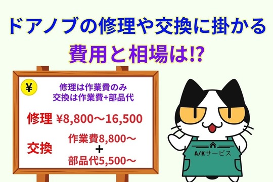 ドアノブの修理や交換に掛かる費用と相場は⁉︎
