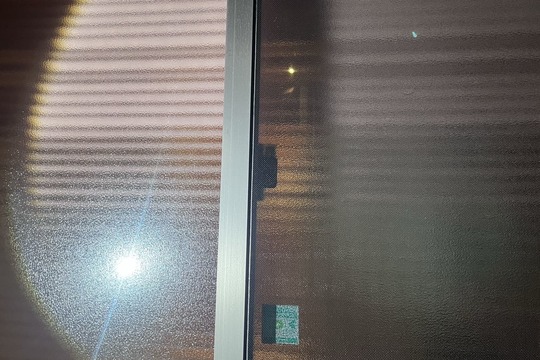解錠前の窓(クレセント錠)