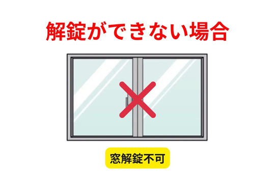 窓の解錠ができない場合